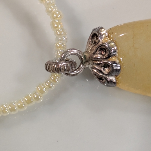 Raw Libyan Gold Tektite Pendant - Picture 5 of 10